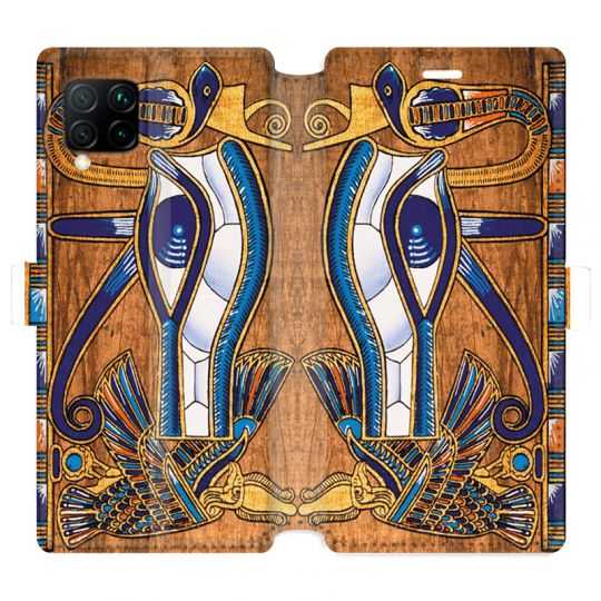 Housse cuir portefeuille pour Huawei P40 Lite Egypte Papyrus