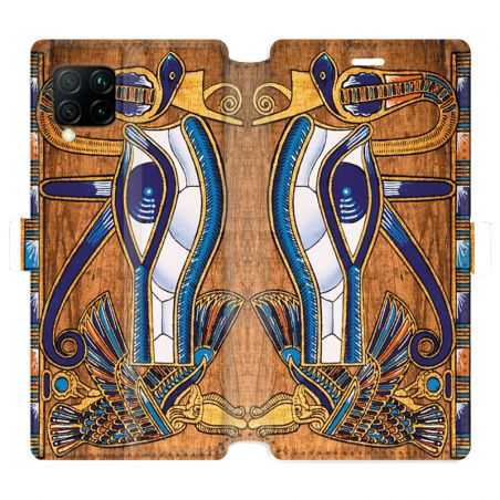 Housse cuir portefeuille pour Huawei P40 Lite Egypte Papyrus