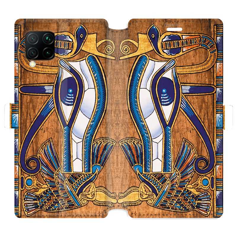 Housse cuir portefeuille pour Huawei P40 Lite Egypte Papyrus