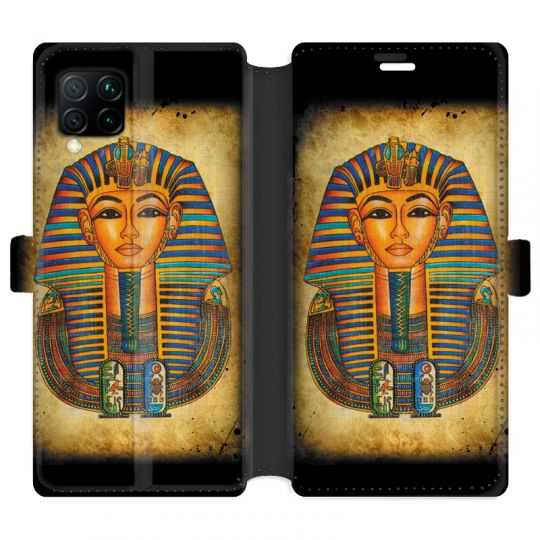 Housse cuir portefeuille pour Huawei P40 Lite Egypte Pharaon