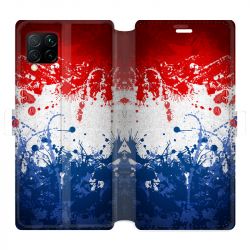 Housse cuir portefeuille pour Huawei P40 Lite France Eclaboussure