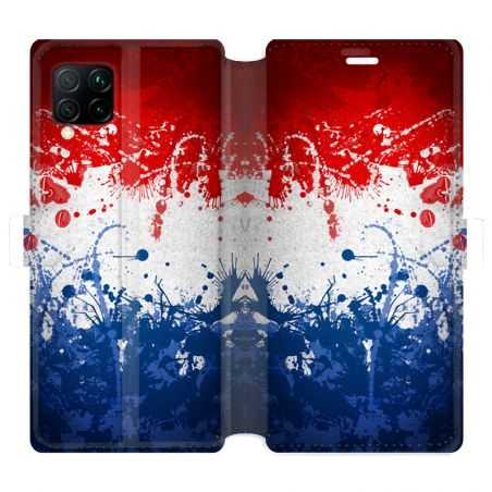 Housse cuir portefeuille pour Huawei P40 Lite France Eclaboussure