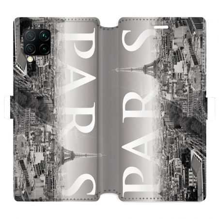 Housse cuir portefeuille pour Huawei P40 Lite France Paris Vintage