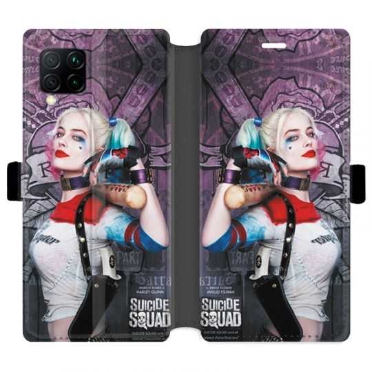 Housse cuir portefeuille pour Huawei P40 Lite Harley Quinn Batte