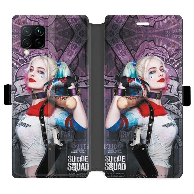 Housse cuir portefeuille pour Huawei P40 Lite Harley Quinn Batte