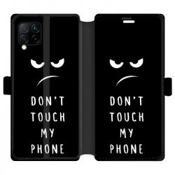 Housse cuir portefeuille pour Huawei P40 Lite Humour don't touch