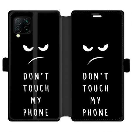 Housse cuir portefeuille pour Huawei P40 Lite Humour don't touch