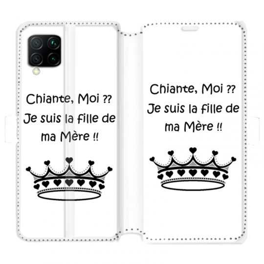 Housse cuir portefeuille pour Huawei P40 Lite Humour Moi chiante