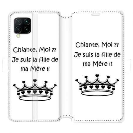 Housse cuir portefeuille pour Huawei P40 Lite Humour Moi chiante