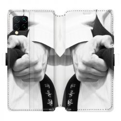 Housse cuir portefeuille pour Huawei P40 Lite Judo Kimono