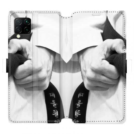 Housse cuir portefeuille pour Huawei P40 Lite Judo Kimono