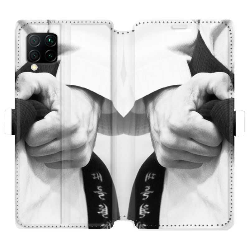 Housse cuir portefeuille pour Huawei P40 Lite Judo Kimono