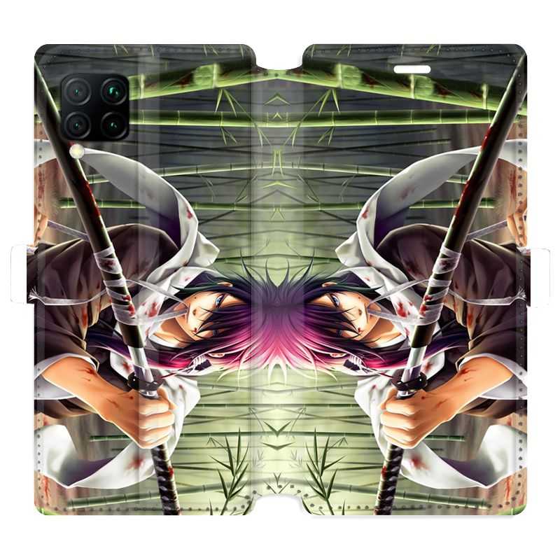 Housse cuir portefeuille pour Huawei P40 Lite Manga bambou