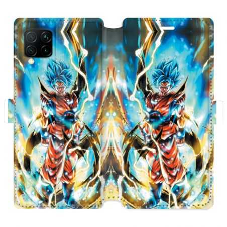 Housse cuir portefeuille pour Huawei P40 Lite Manga Dragon Ball Sangoku Blanc