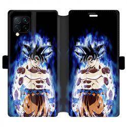 Housse cuir portefeuille pour Huawei P40 Lite Manga Dragon Ball Sangoku Noir