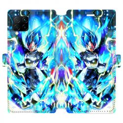Housse cuir portefeuille pour Huawei P40 Lite Manga Dragon Ball Vegeta Bleu