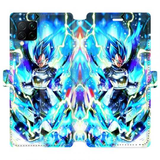 Housse cuir portefeuille pour Huawei P40 Lite Manga Dragon Ball Vegeta Bleu