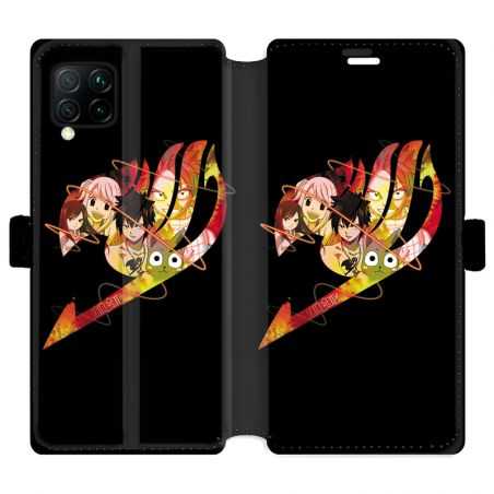 Housse cuir portefeuille pour Huawei P40 Lite Manga Fairy Tail Logo Noir
