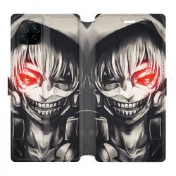 Housse cuir portefeuille pour Huawei P40 Lite Manga kaneki