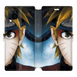 Housse cuir portefeuille pour Huawei P40 Lite Manga Naruto blanc