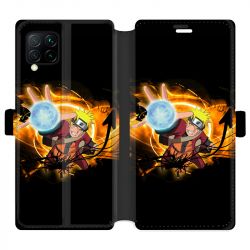 Housse cuir portefeuille pour Huawei P40 Lite Manga Naruto noir