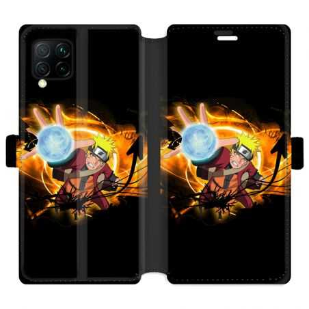 Housse cuir portefeuille pour Huawei P40 Lite Manga Naruto noir