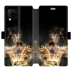 Housse cuir portefeuille pour Huawei P40 Lite Manga One Piece Ace noir