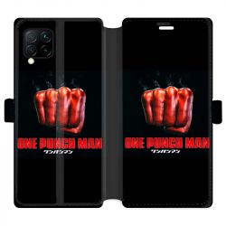 Housse cuir portefeuille pour Huawei P40 Lite Manga One Punch Man poing