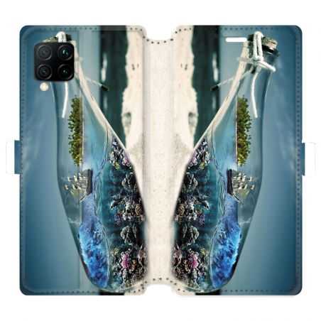 Housse cuir portefeuille pour Huawei P40 Lite Mer Bouteille