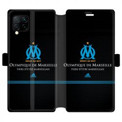 Housse cuir portefeuille pour Huawei P40 Lite Olympique Marseille OM Fier etre Marseillais