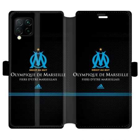 Housse cuir portefeuille pour Huawei P40 Lite Olympique Marseille OM Fier etre Marseillais