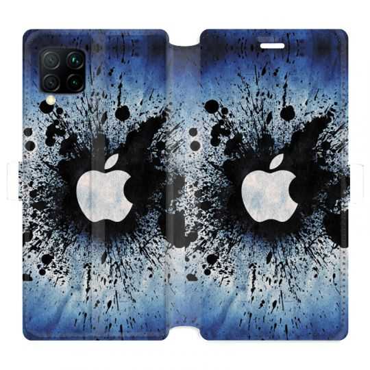 Housse cuir portefeuille pour Huawei P40 Lite Pomme éclaboussure