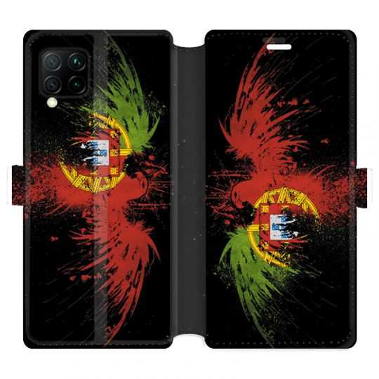 Housse cuir portefeuille pour Huawei P40 Lite Portugal Aigle