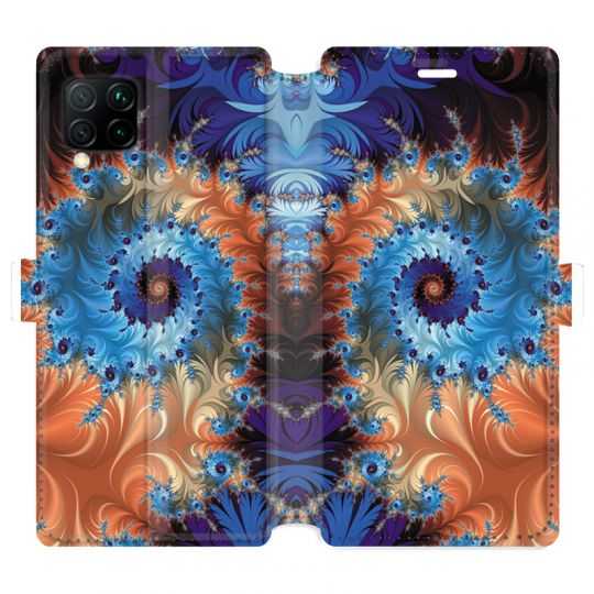 Housse cuir portefeuille pour Huawei P40 Lite Psychedelic Spirale