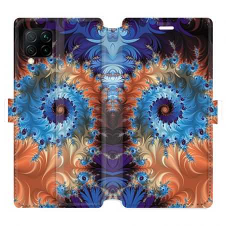 Housse cuir portefeuille pour Huawei P40 Lite Psychedelic Spirale