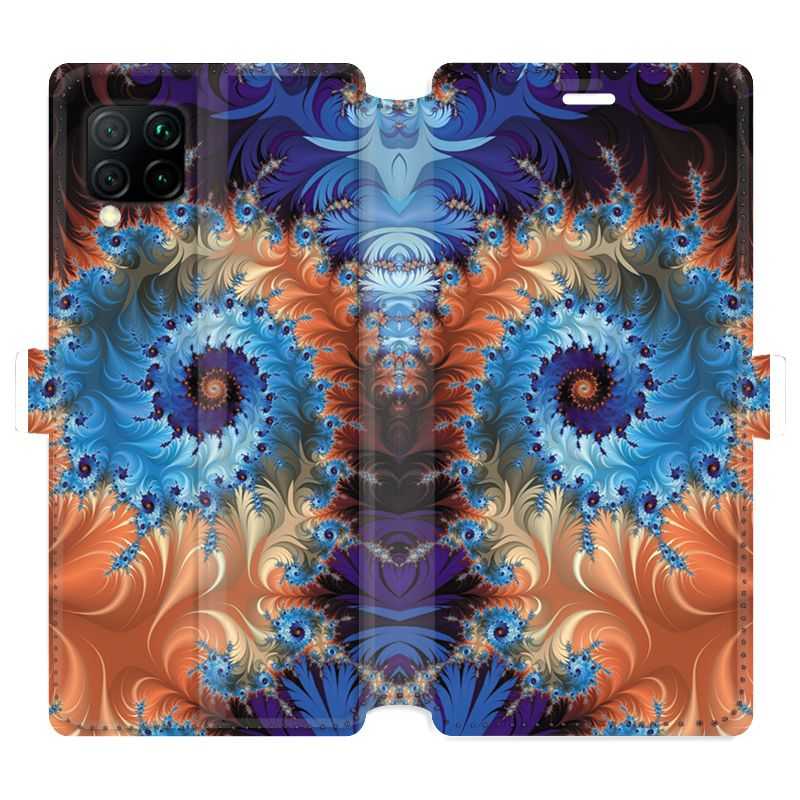 Housse cuir portefeuille pour Huawei P40 Lite Psychedelic Spirale