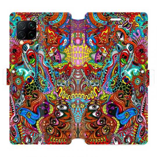 Housse cuir portefeuille pour Huawei P40 Lite Psychedelic Yeux