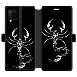 Housse cuir portefeuille pour Huawei P40 Lite scorpion