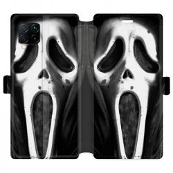Housse cuir portefeuille pour Huawei P40 Lite Scream noir