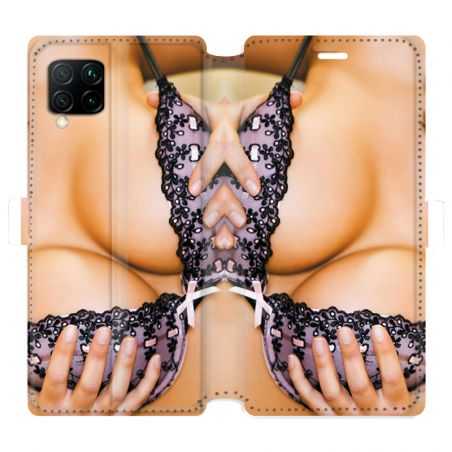 Housse cuir portefeuille pour Huawei P40 Lite Sexy boobs