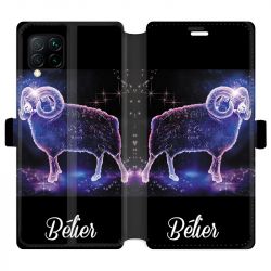 Housse cuir portefeuille pour Huawei P40 Lite signe zodiaque 2 Bélier