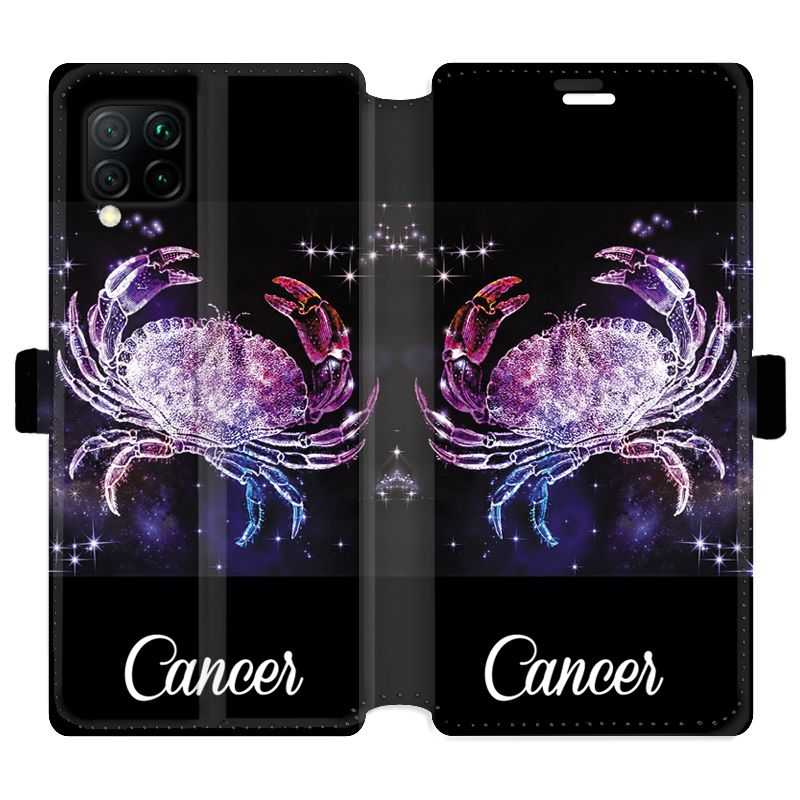 Housse cuir portefeuille pour Huawei P40 Lite signe zodiaque 2 Cancer