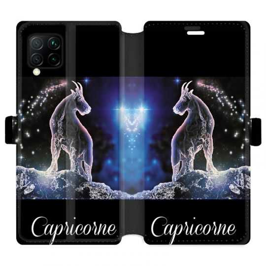 Housse cuir portefeuille pour Huawei P40 Lite signe zodiaque 2 Capricorne