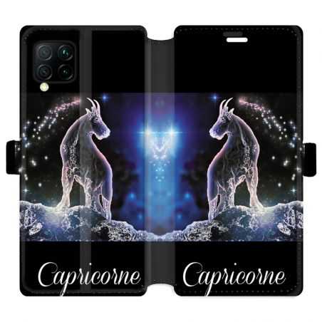 Housse cuir portefeuille pour Huawei P40 Lite signe zodiaque 2 Capricorne