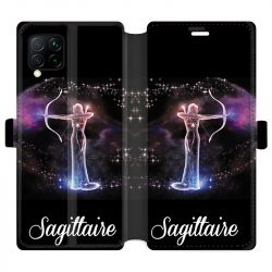 Housse cuir portefeuille pour Huawei P40 Lite signe zodiaque 2 Sagittaire