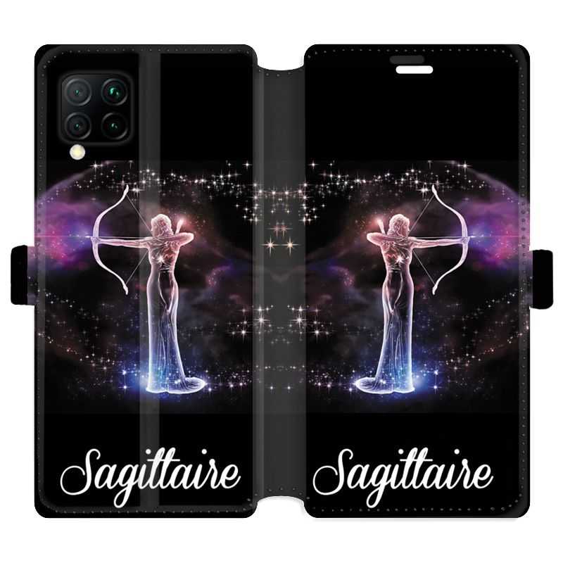 Housse cuir portefeuille pour Huawei P40 Lite signe zodiaque 2 Sagittaire