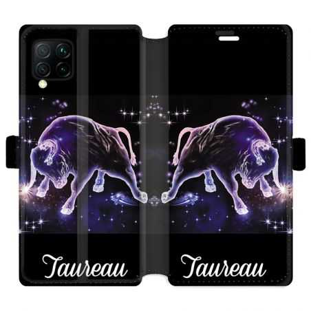 Housse cuir portefeuille pour Huawei P40 Lite signe zodiaque 2 Taureau