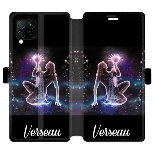 Housse cuir portefeuille pour Huawei P40 Lite signe zodiaque 2 Verseau