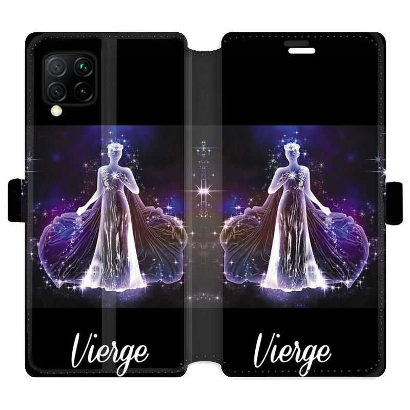 Housse cuir portefeuille pour Huawei P40 Lite signe zodiaque 2 Vierge