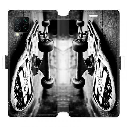 Housse cuir portefeuille pour Huawei P40 Lite Skate Vintage